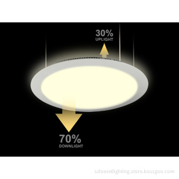 Wholesale linear suspended dual side emission white round led panel light with warm light for home